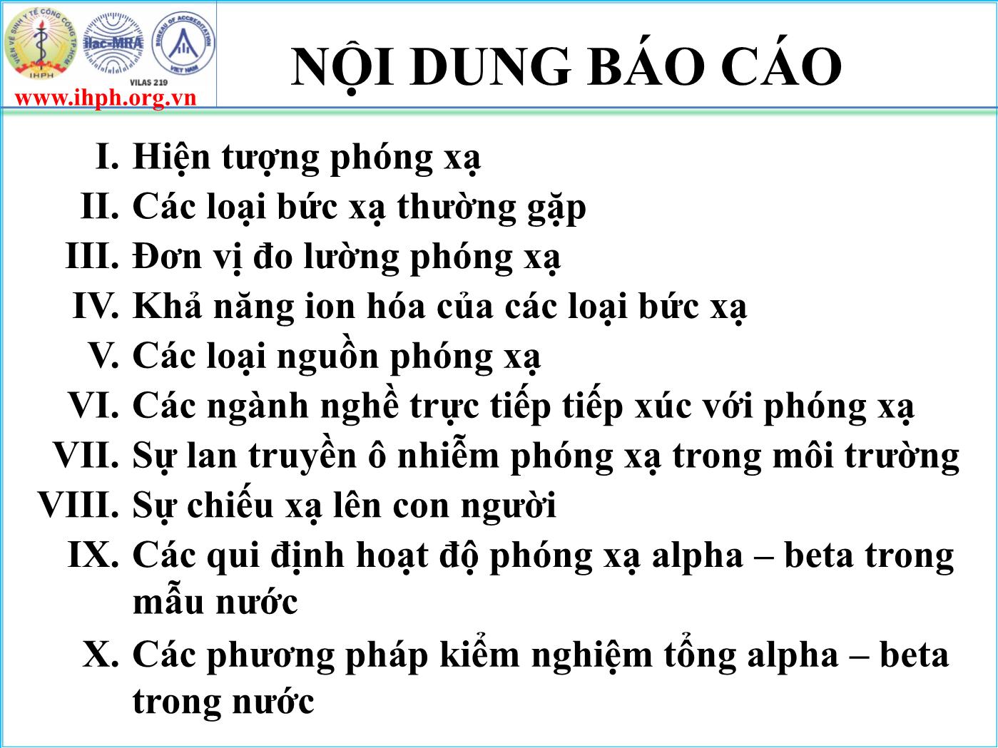 Đề tài Sơ lược về phóng xạ và phương pháp kiểm nghiệm tổng hoạt độ phóng xạ Alpha/ Beta trong mẫu nước trang 2