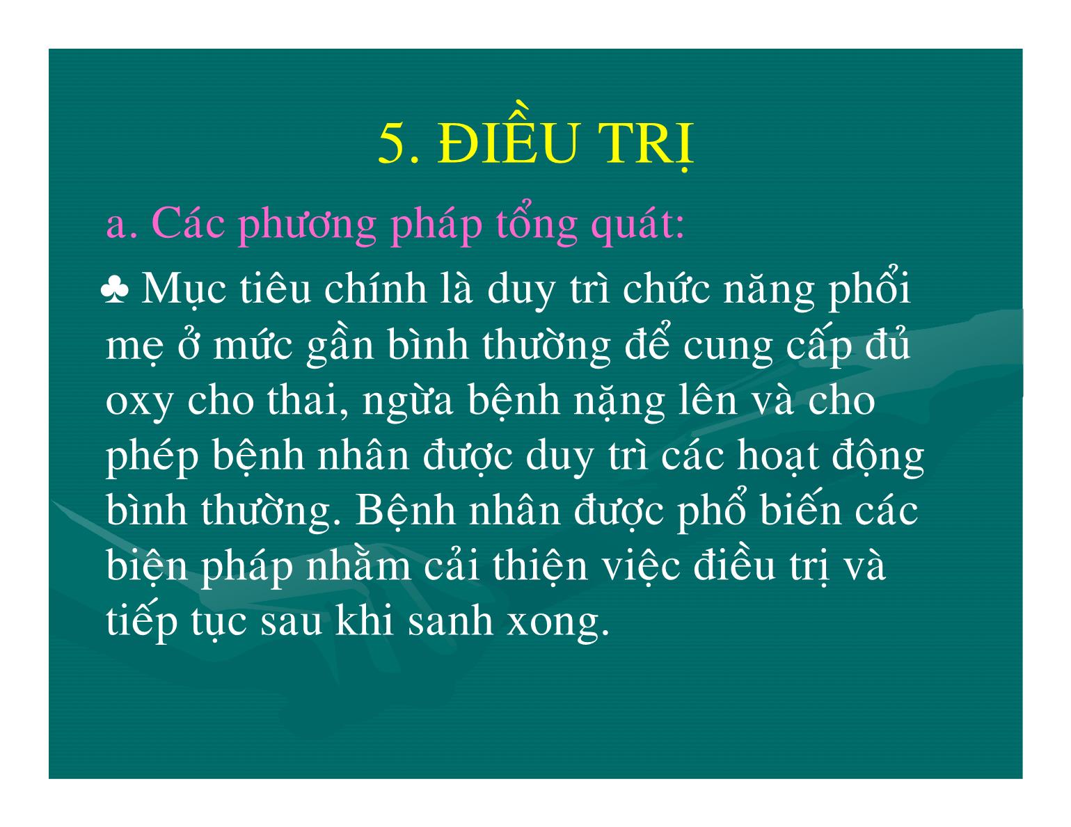 Bệnh phổi trong thai kỳ - Nguyễn Anh Danh trang 8