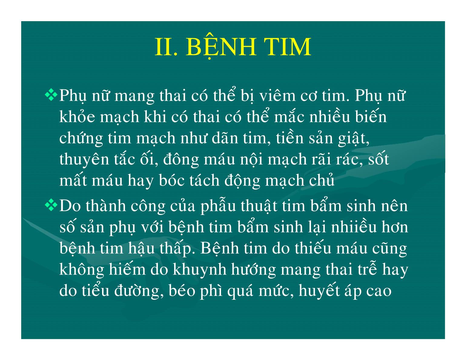 Bệnh lý tim mạch trong thai kỳ - Nguyễn Anh Danh trang 8