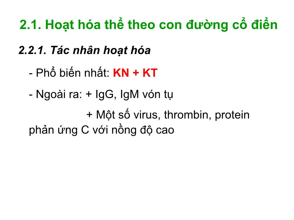 Bài giảng Miễn dịch - Bài: Hệ thống bổ thể trang 6