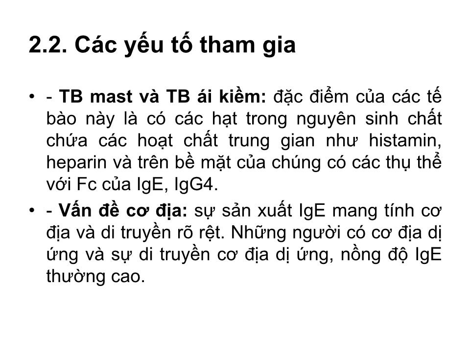 Bài giảng Miễn dịch - Bài: Quá mẫn trang 8