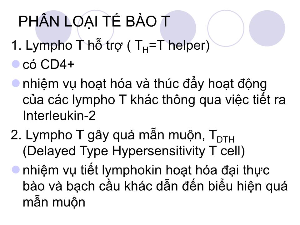 Bài giảng Miễn dịch - Bài: Tế bào T và đáp ứng miễn dịch qua trung gian tế bào trang 10