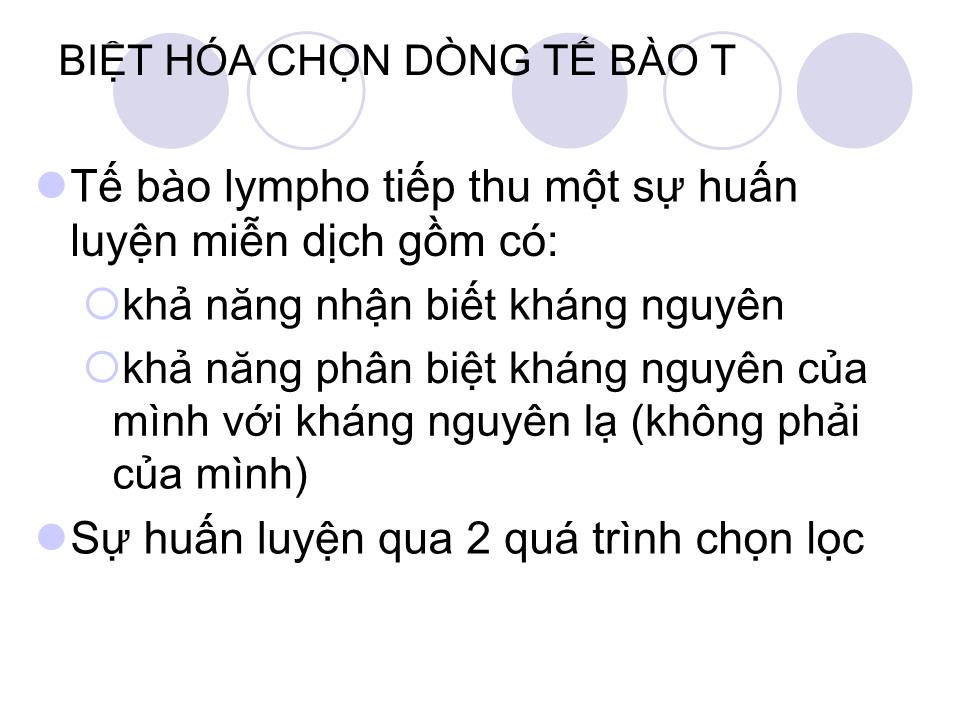 Bài giảng Miễn dịch - Bài: Tế bào T và đáp ứng miễn dịch qua trung gian tế bào trang 5