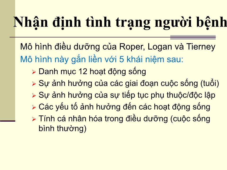 Bài giảng Chăm sóc bệnh nhân hàng ngày - Bùi Vũ Bình trang 7