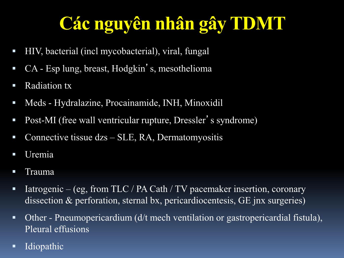 Bài giảng Cấp cứu tràn dịch màng tim gây ép tim - Hoàng Việt Anh trang 5