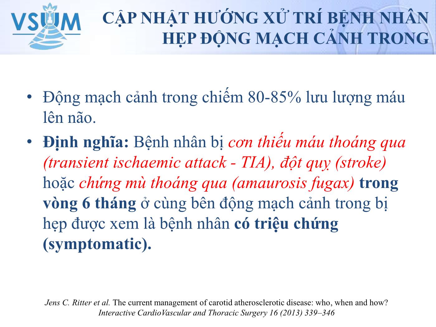 Cập nhật đánh giá độ hẹp động mạch cảnh trong bằng siêu âm Doppler - Nguyễn Quang Trọng trang 3