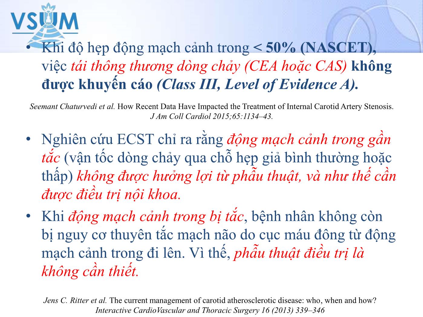 Cập nhật đánh giá độ hẹp động mạch cảnh trong bằng siêu âm Doppler - Nguyễn Quang Trọng trang 8