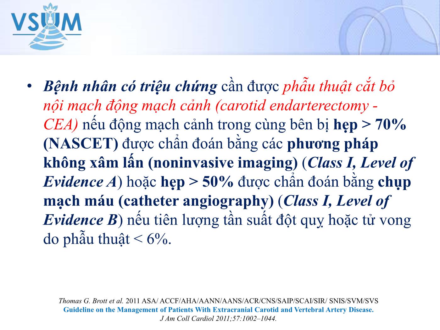 Cập nhật đánh giá độ hẹp động mạch cảnh trong bằng siêu âm Doppler - Nguyễn Quang Trọng trang 9