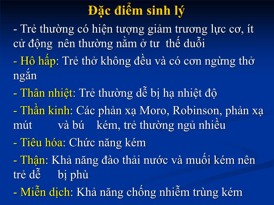 Bài giảng Chăm sóc trẻ đẻ nhẹ cân trang 5