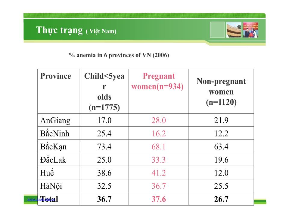 Bài giảng Dinh dưỡng cho phụ nữ mang thai và nuôi con bú - Trường Đại học Y tế công cộng trang 7