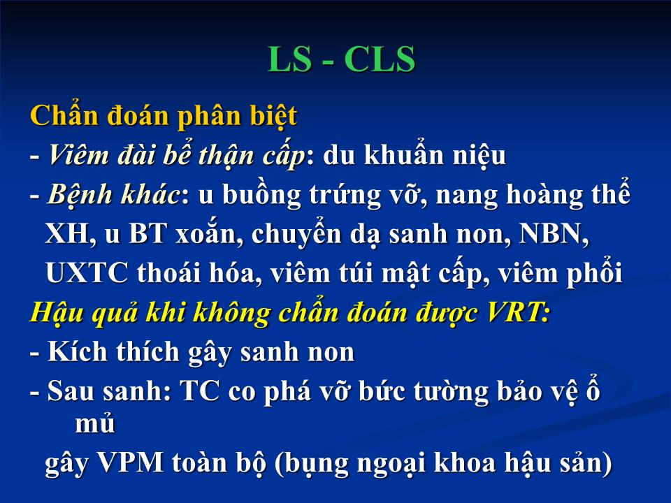 Bài giảng Viêm ruột thừa & thai kỳ - Ngô Thị Kim Phụng trang 8