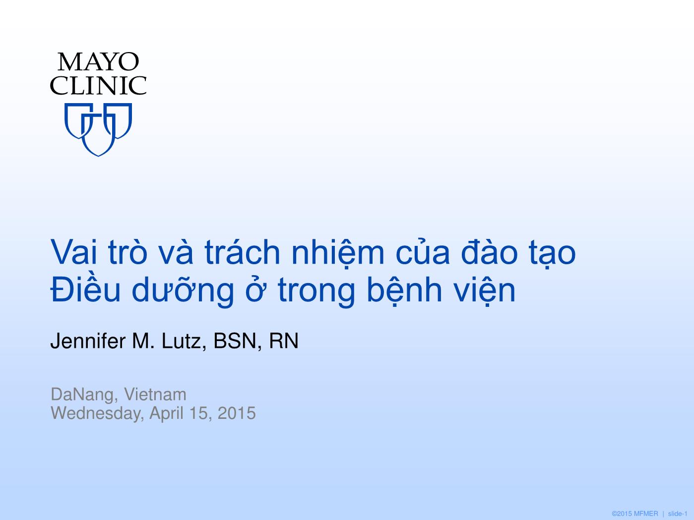 Vai trò và trách nhiệm của đào tạo Điều dưỡng ở trong bệnh viện trang 1