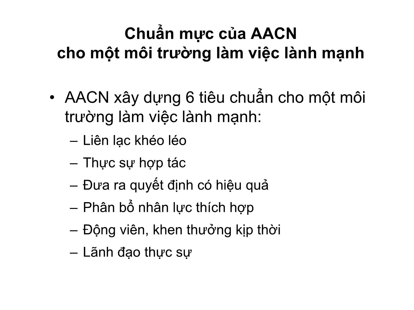 Vai trò của điều dưỡng quản lý tạo nên một môi trường làm việc lành mạnh trang 7