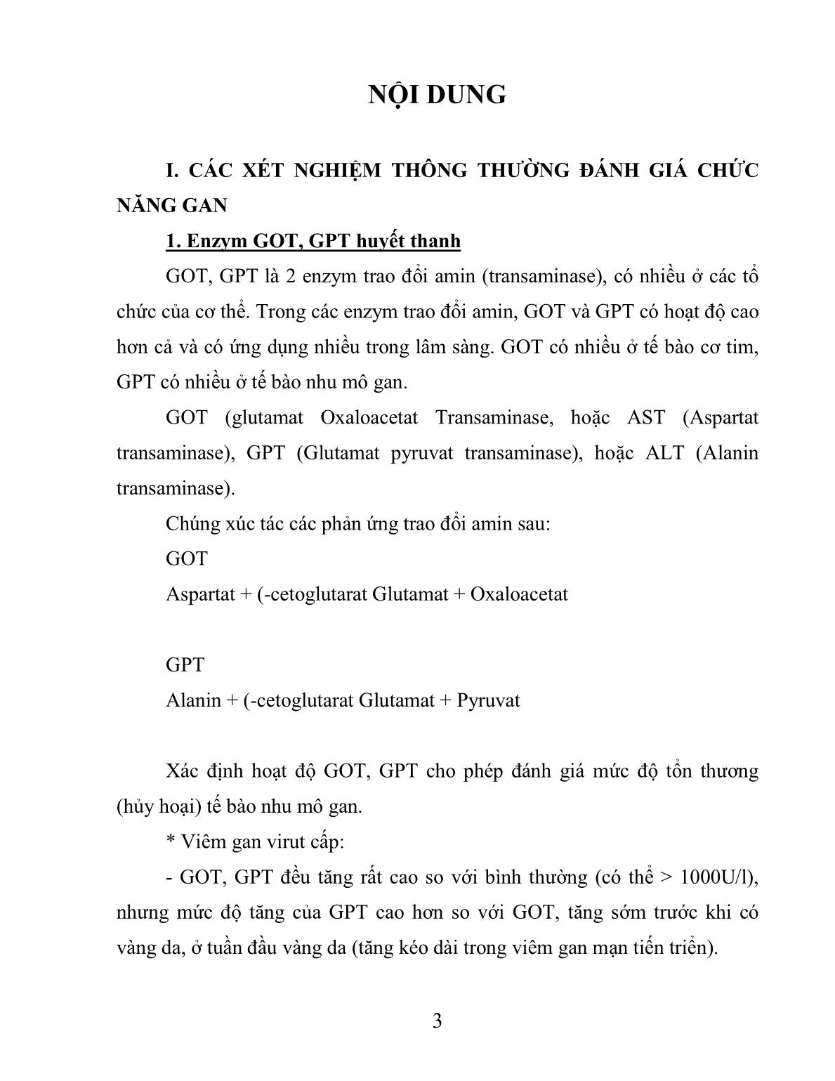 Bài giảng Xét nghiệm sinh hóa: Các xét nghiệm thông thường đánh giá chức năng gan trang 3