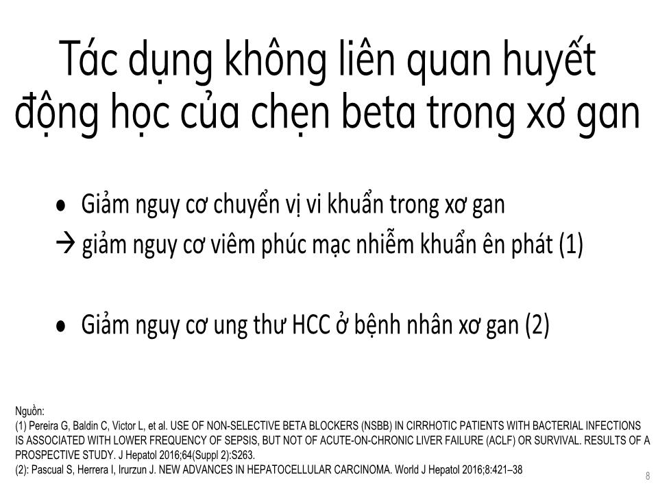 Chẹn beta ở bệnh nhân xơ gan trang 8