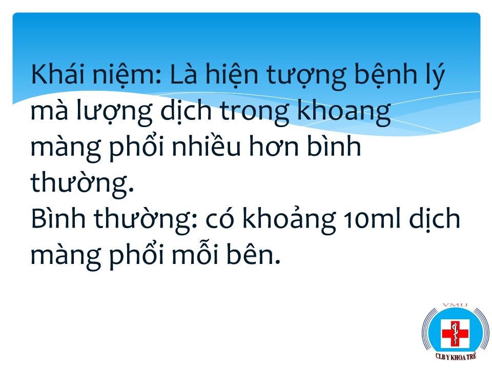 Bài giảng Tràn dịch màng phổi trang 5