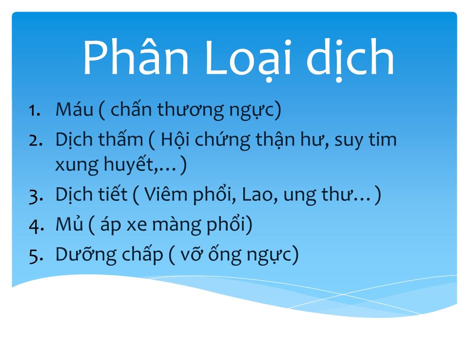 Bài giảng Tràn dịch màng phổi trang 7