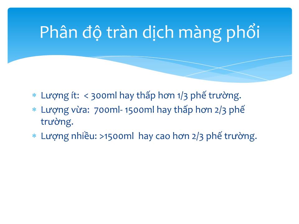 Bài giảng Tràn dịch màng phổi trang 8