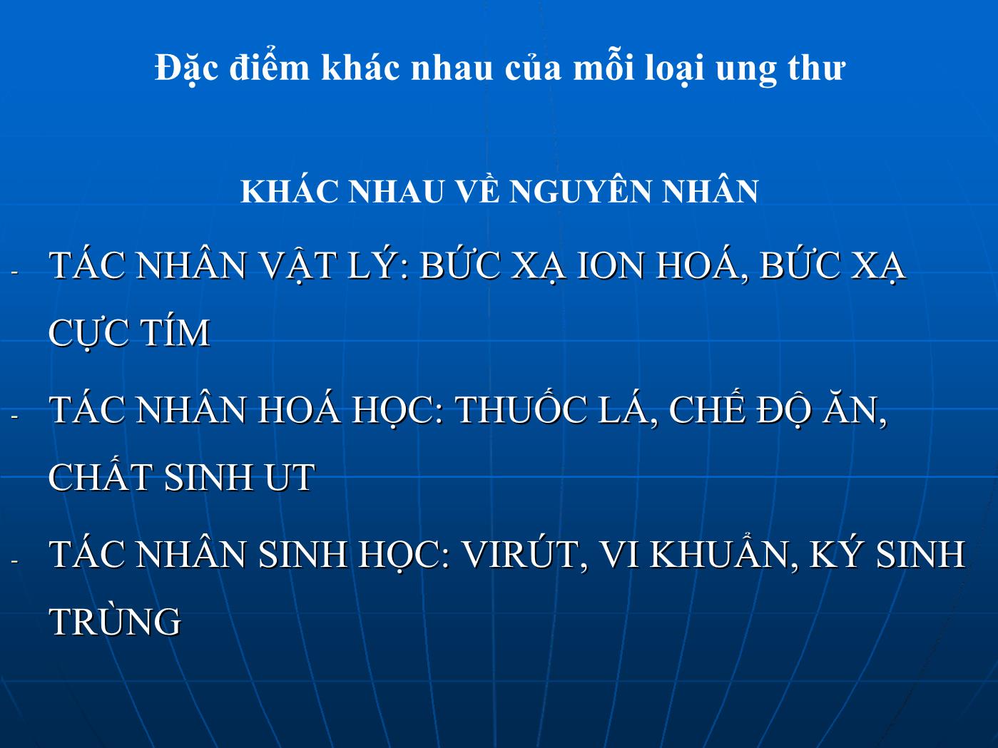 Dịch tễ học bệnh ung thư trang 5