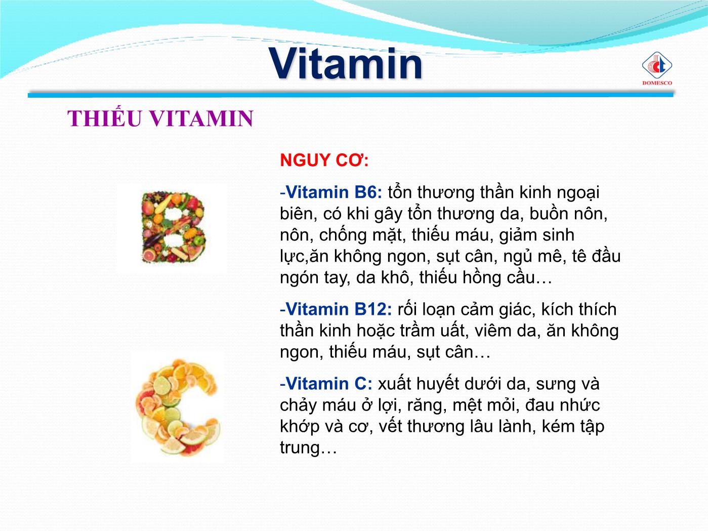 Bài giảng Vai trò của vitamin & khoáng chất - Phạm Thị Ngọc Điệp trang 6