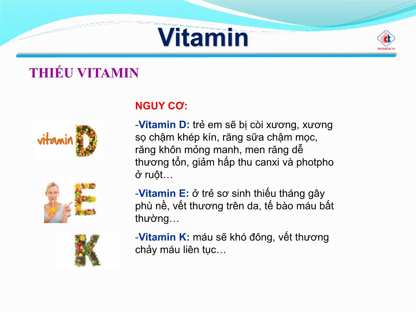 Bài giảng Vai trò của vitamin & khoáng chất - Phạm Thị Ngọc Điệp trang 7