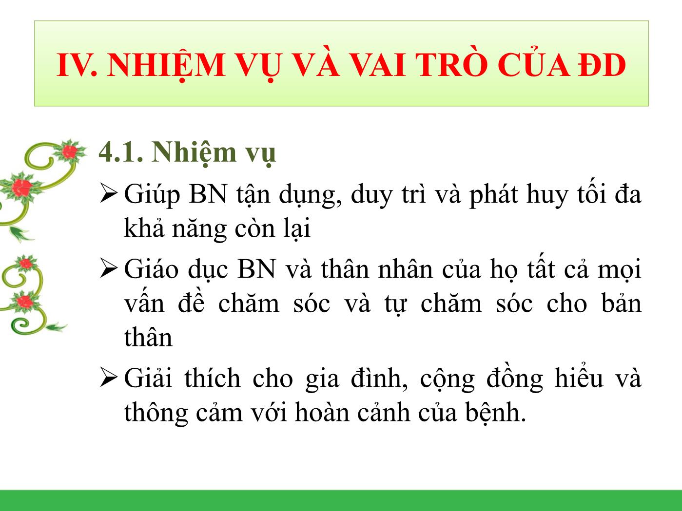 Vai trò & nhiệm vụ của điều dưỡng trong phục hồi chức năng - Hà Văn Châu trang 10