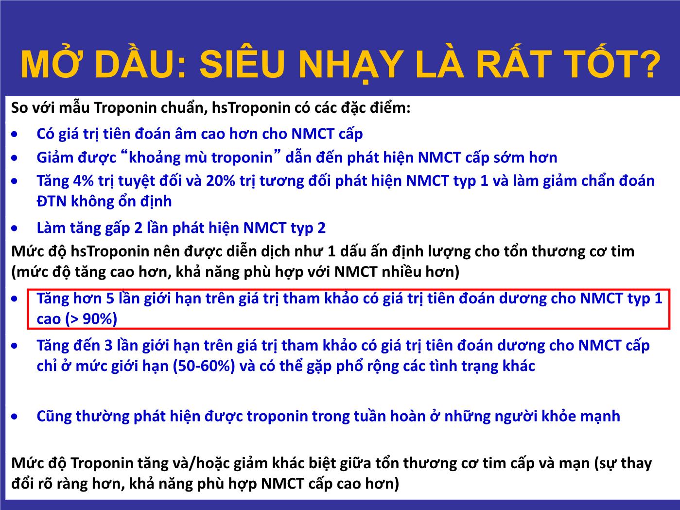 Thực hành sử dụng Hs-TROPONIN trong chẩn đoán hội chứng mạch vành cấp - Nguyễn Thanh Hiền trang 9