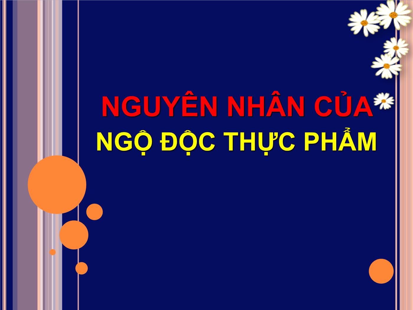 Bài giảng Ngộ độc thực phẩm - Đoàn Thị Ánh Tuyết trang 3