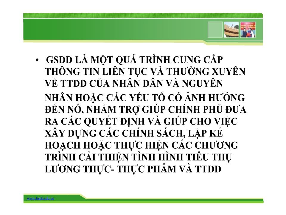 Bài giảng Giám sát dinh dưỡng - Trường Đại học Y tế công cộng trang 4