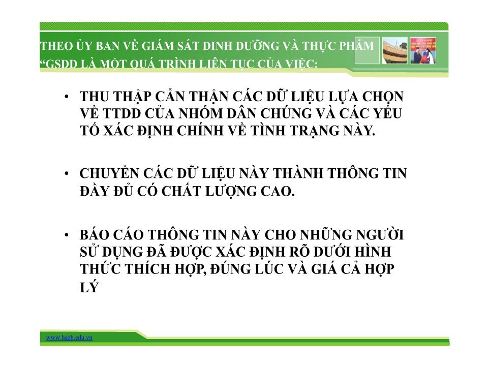 Bài giảng Giám sát dinh dưỡng - Trường Đại học Y tế công cộng trang 5