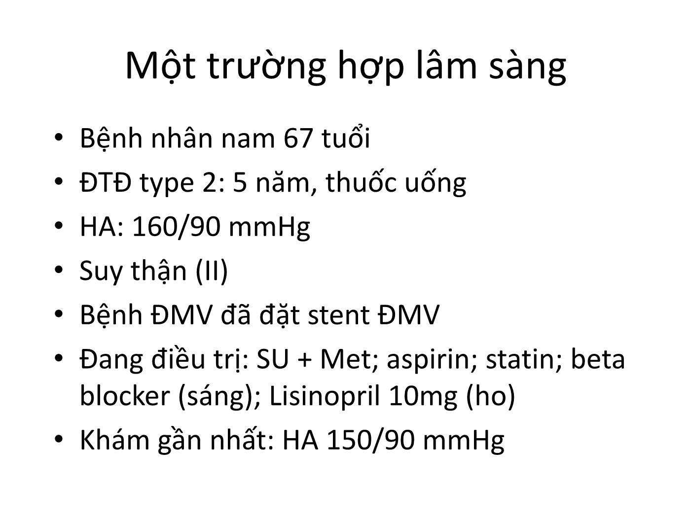 Cập nhật điều trị tăng huyết áp ở bệnh nhân đái tháo đường - Phạm Mạnh Hùng trang 2