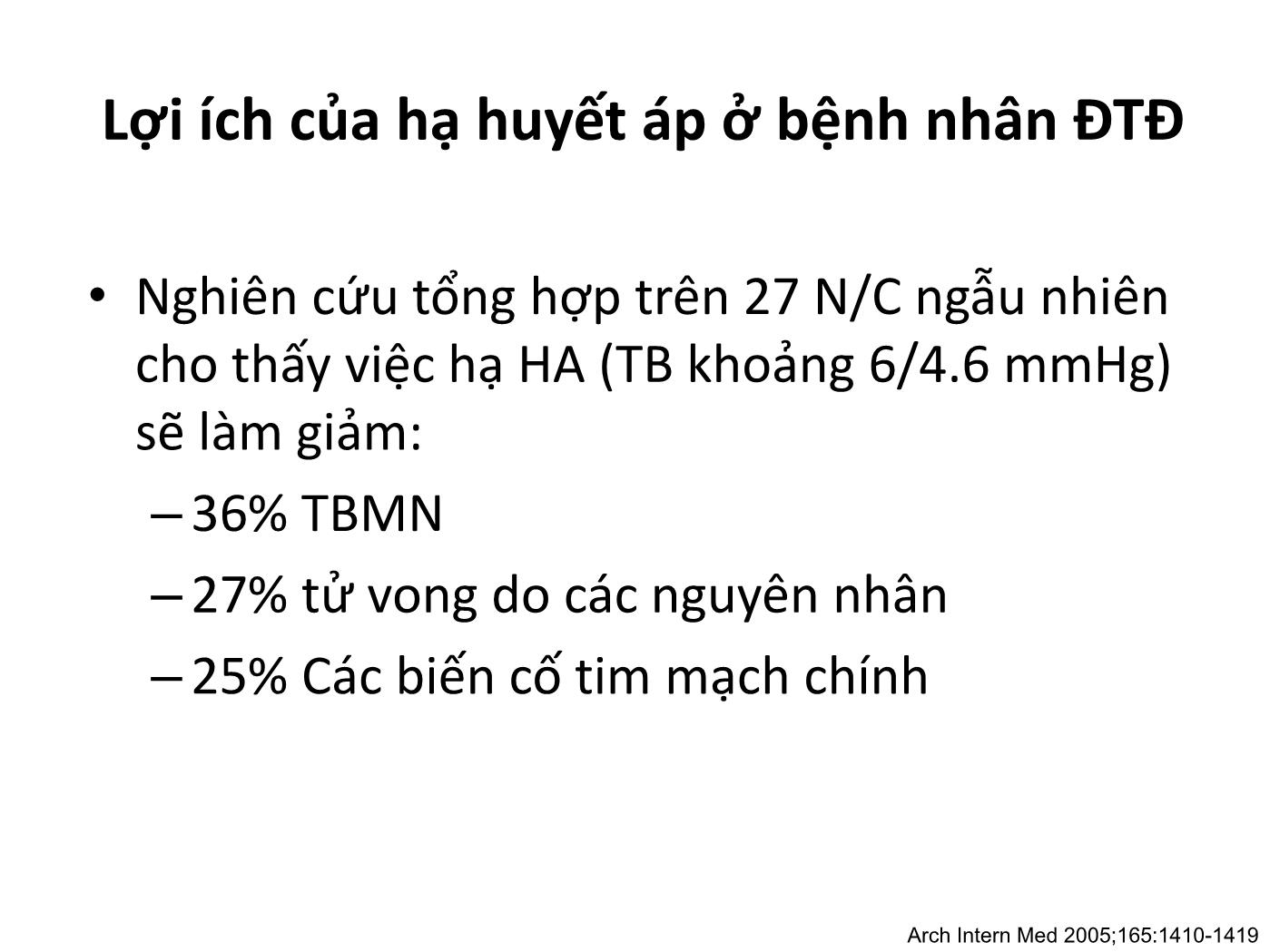 Cập nhật điều trị tăng huyết áp ở bệnh nhân đái tháo đường - Phạm Mạnh Hùng trang 7