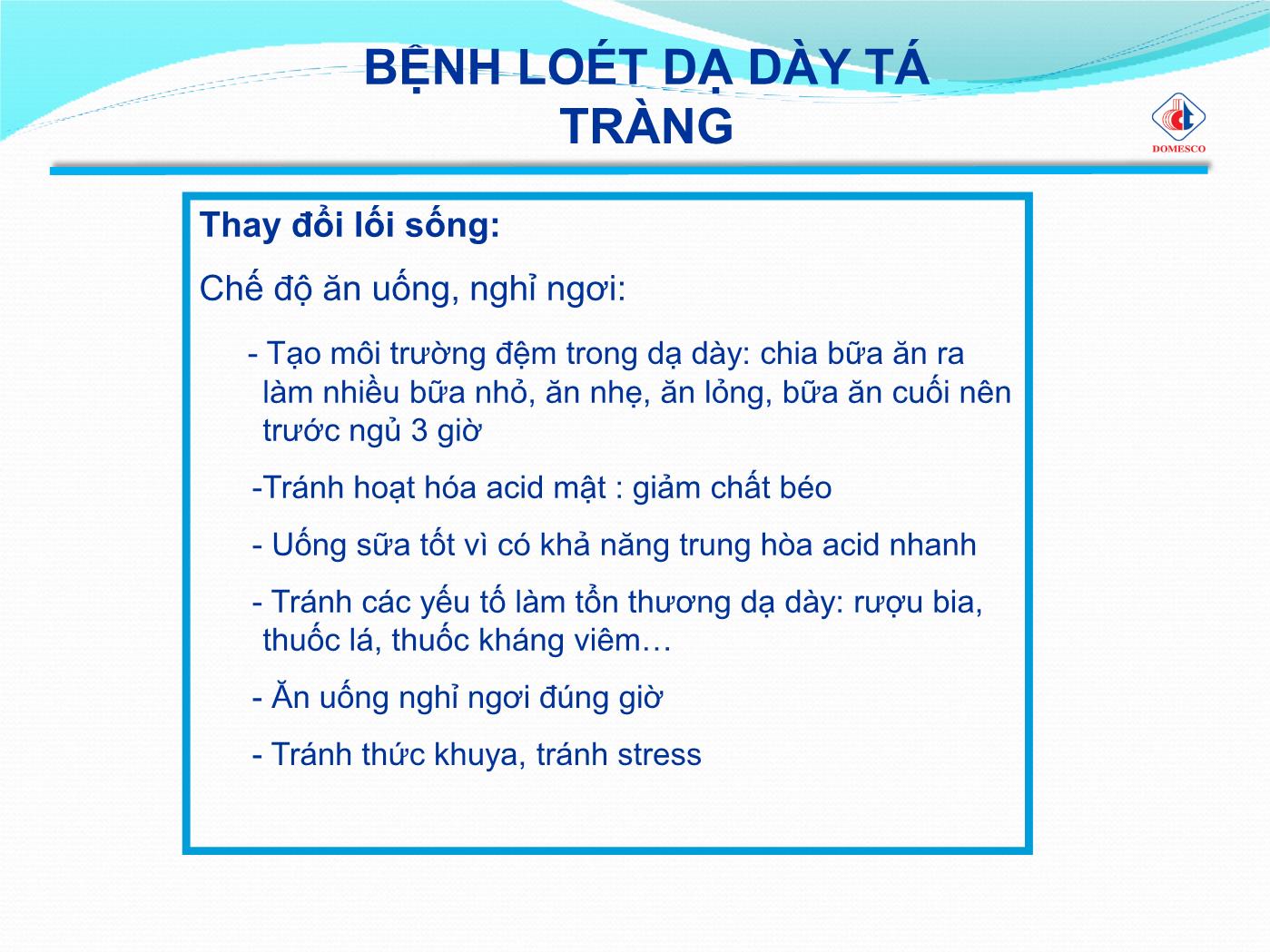 Bài giảng Kháng Acid & chống loét tiêu hóa - Phạm Thị Ngọc Điệp trang 9