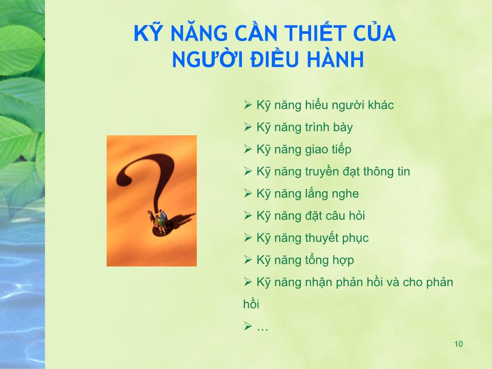 Kỹ năng tổ chức và điều hành các cuộc họp trang 10