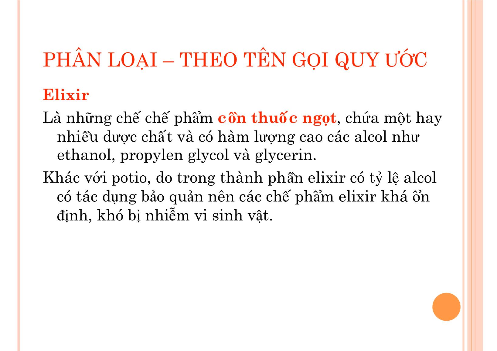 Bài giảng Kỹ thuật bào chế dung dịch thuốc - Trần Văn Thành trang 7