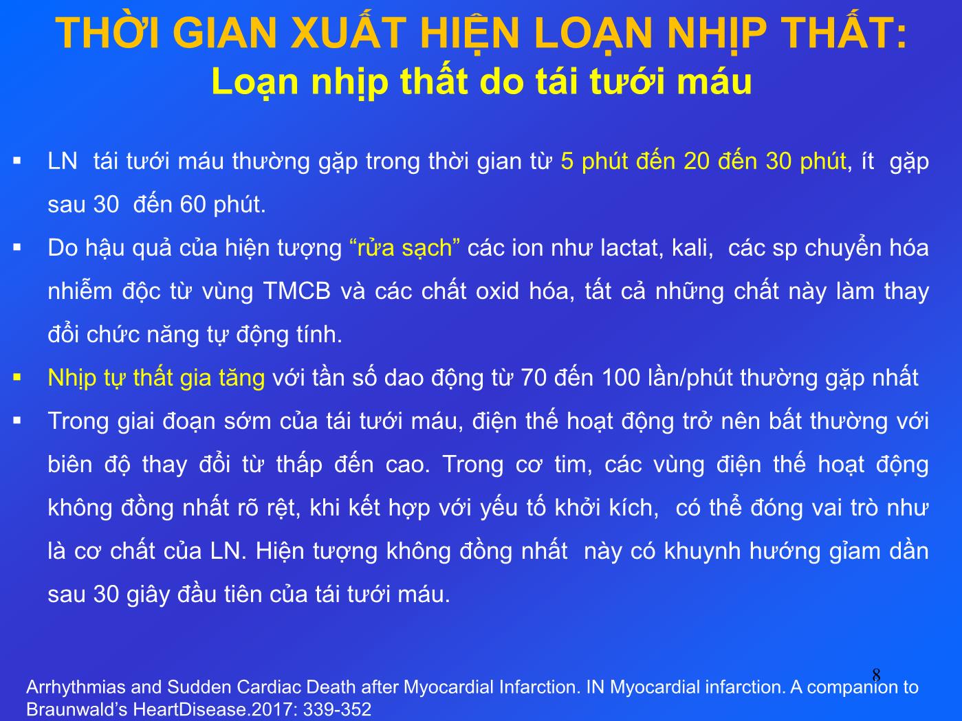 Hội chứng mạch vành cấp với ST chênh lên: Điều trị biến chứng rối loạn nhịp thất - Nguyễn Thanh Hiền trang 8