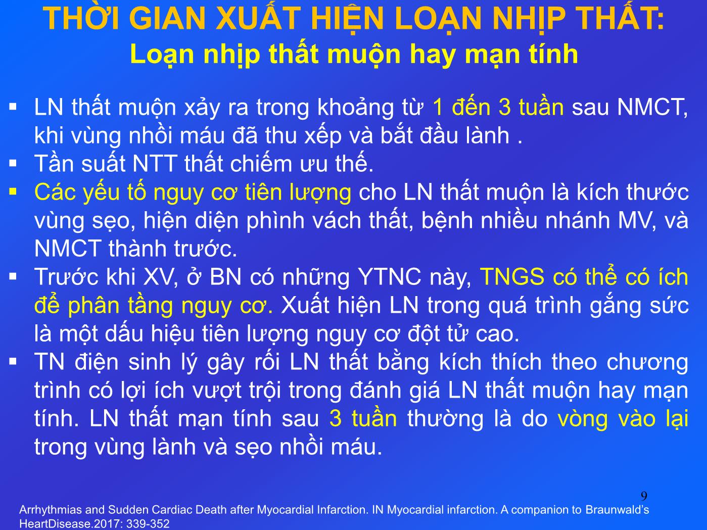 Hội chứng mạch vành cấp với ST chênh lên: Điều trị biến chứng rối loạn nhịp thất - Nguyễn Thanh Hiền trang 9