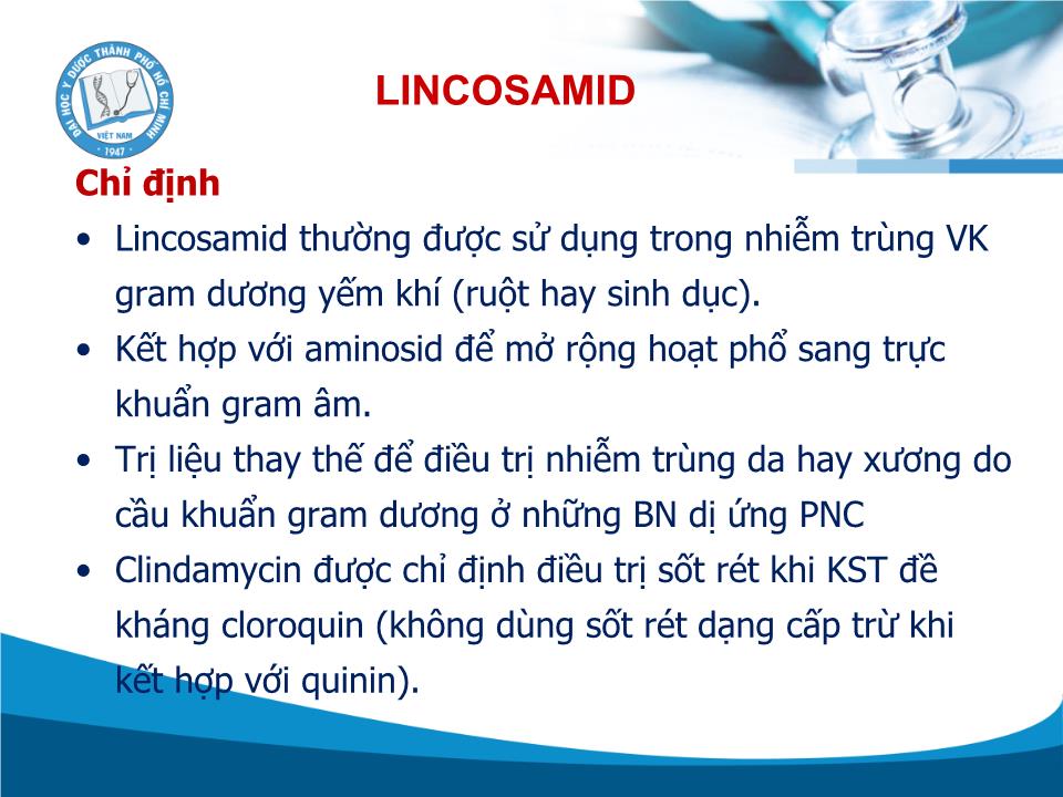 Kháng sinh Lincosamid - Trần Thành Đạo trang 10