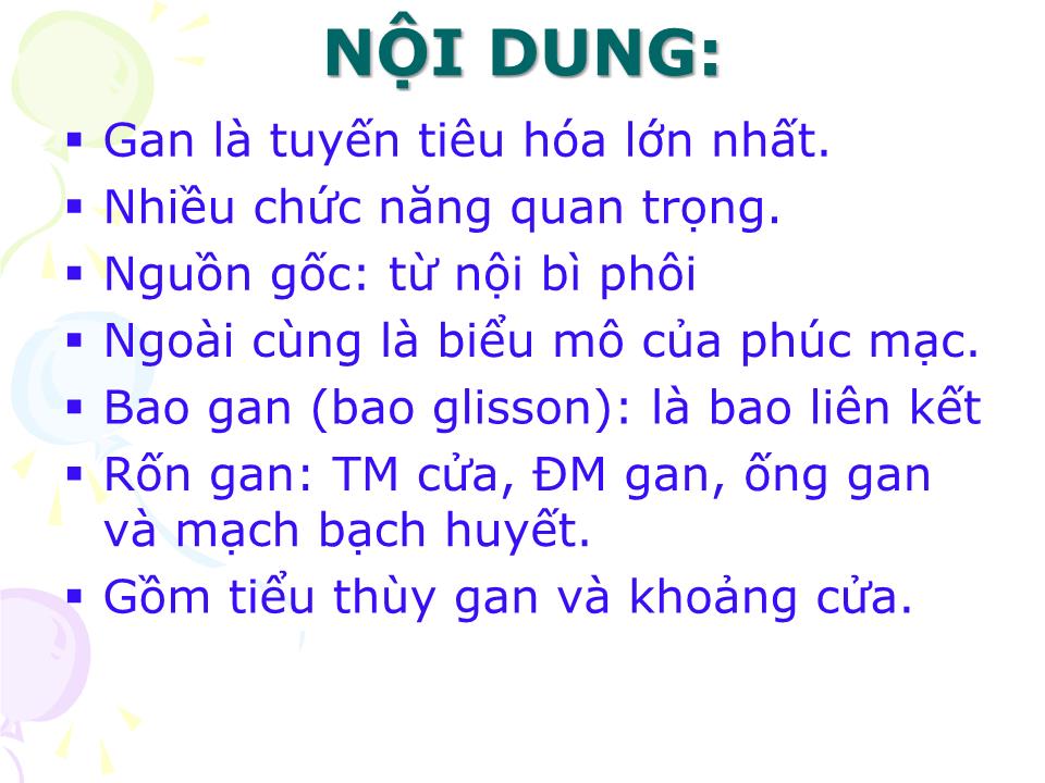 Bài giảng Mô học gan - Trần Kim Thương trang 4