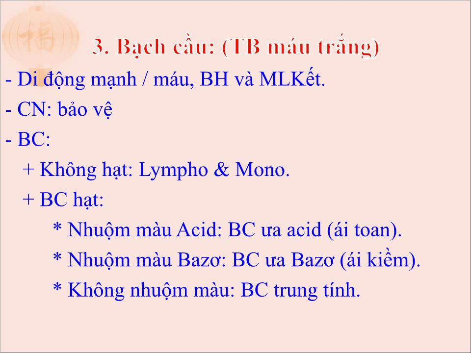 Bài giảng Mô máu và bạch huyết - Trần Kim Thương trang 10