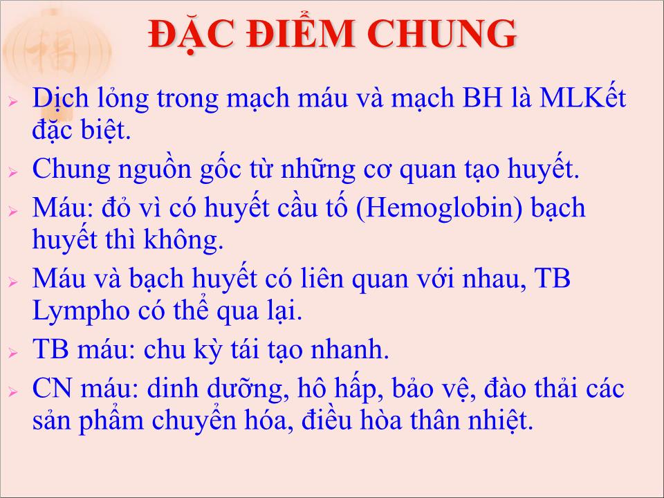 Bài giảng Mô máu và bạch huyết - Trần Kim Thương trang 3