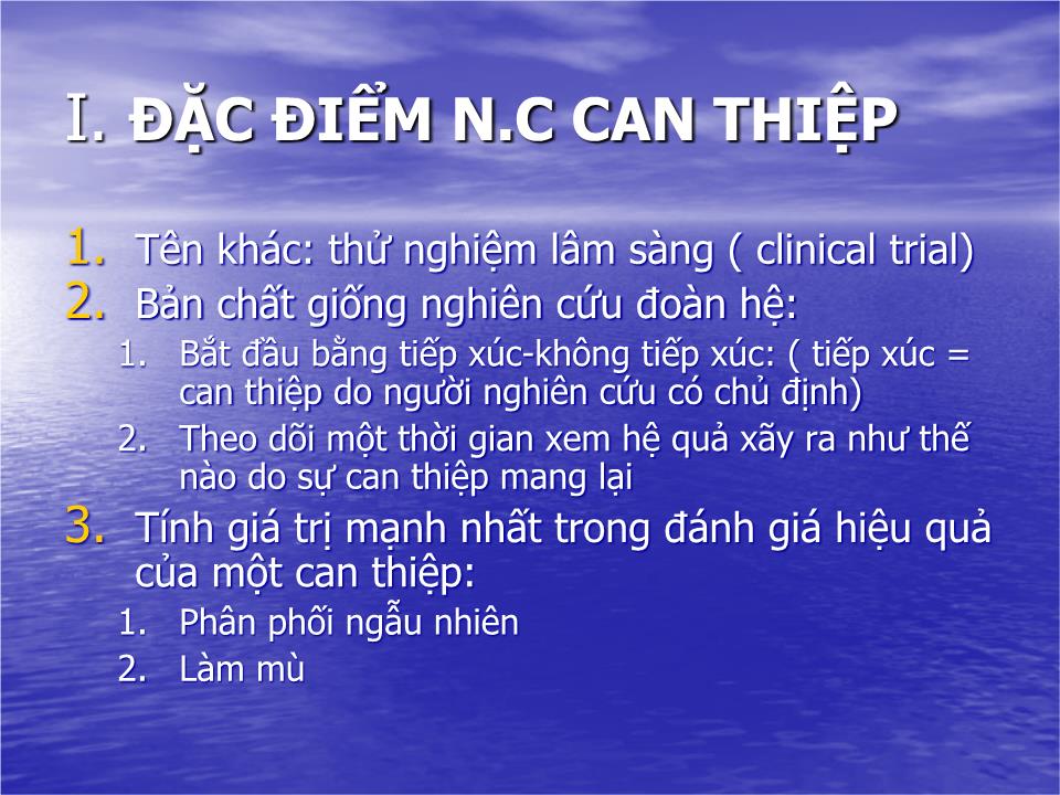 Đề tài Những nghiên cứu can thiệp Intervention Studies - Lê Hoàng Ninh trang 2