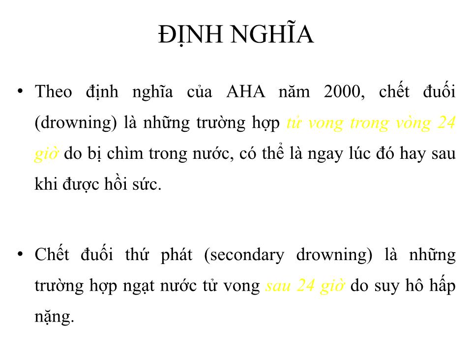 Bài giảng Ngạt nước - Bùi Quốc Thắng trang 4