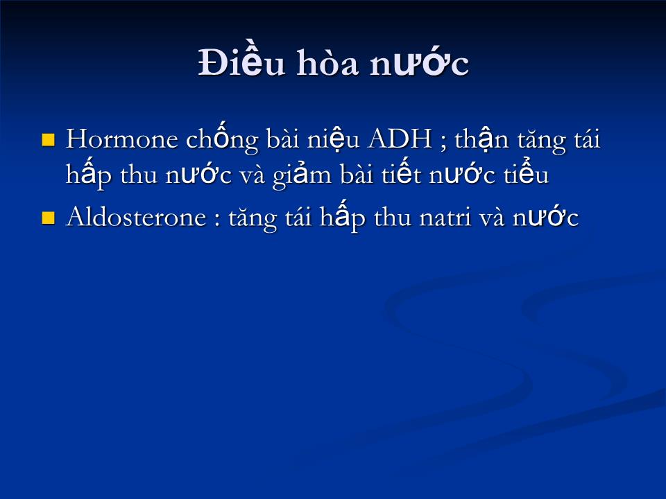 Bài giảng Cân bằng nước – điện giải - Nguyễn Thị Thanh trang 5