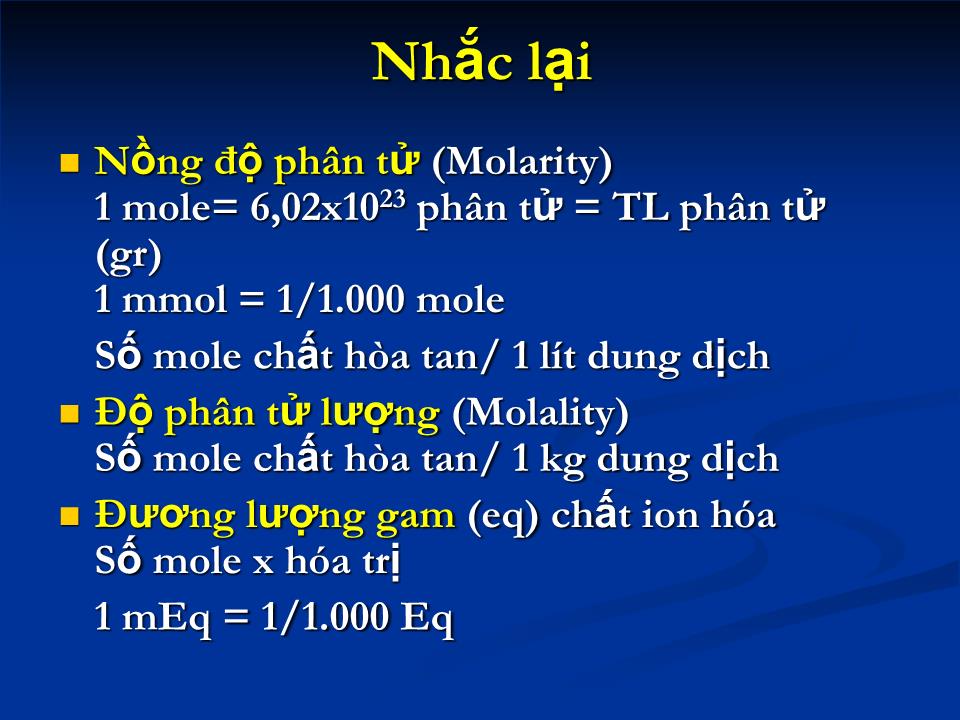 Bài giảng Cân bằng nước – điện giải - Nguyễn Thị Thanh trang 6