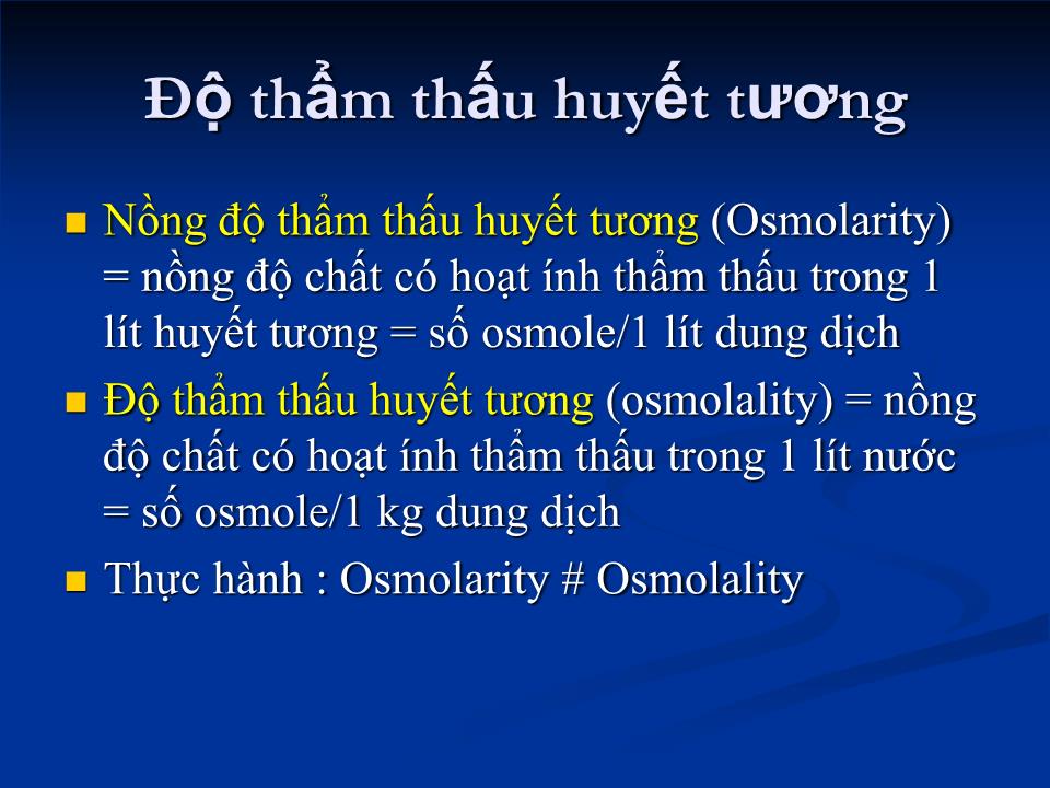 Bài giảng Cân bằng nước – điện giải - Nguyễn Thị Thanh trang 8