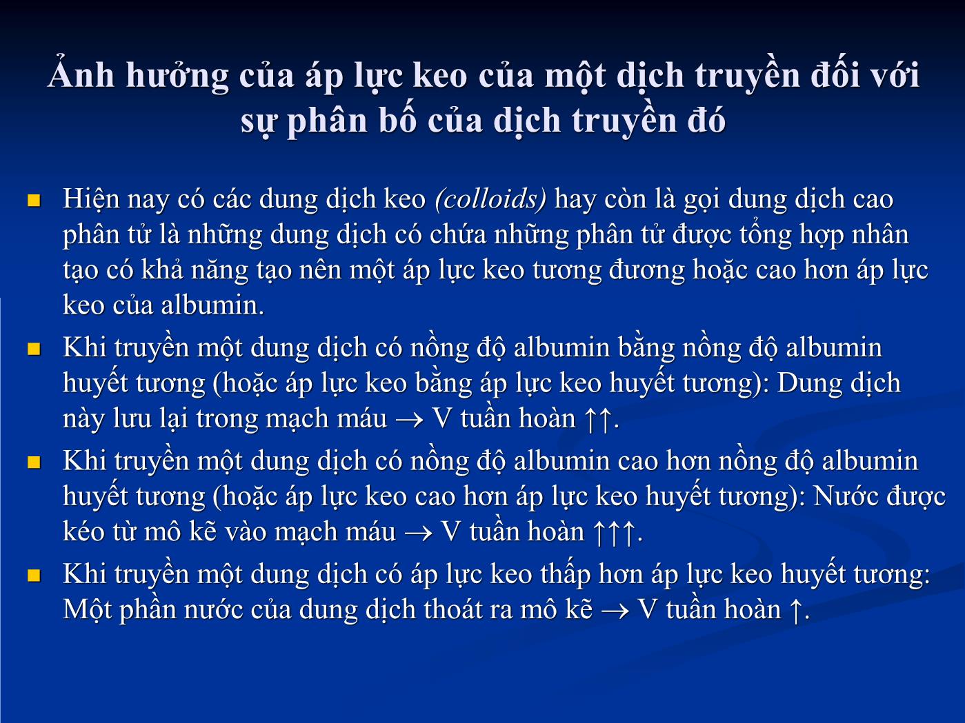 Bài giảng Sử dụng dịch truyền để tăng thể tích tuần hoàn - Hồ Huỳnh Quang Trí trang 10