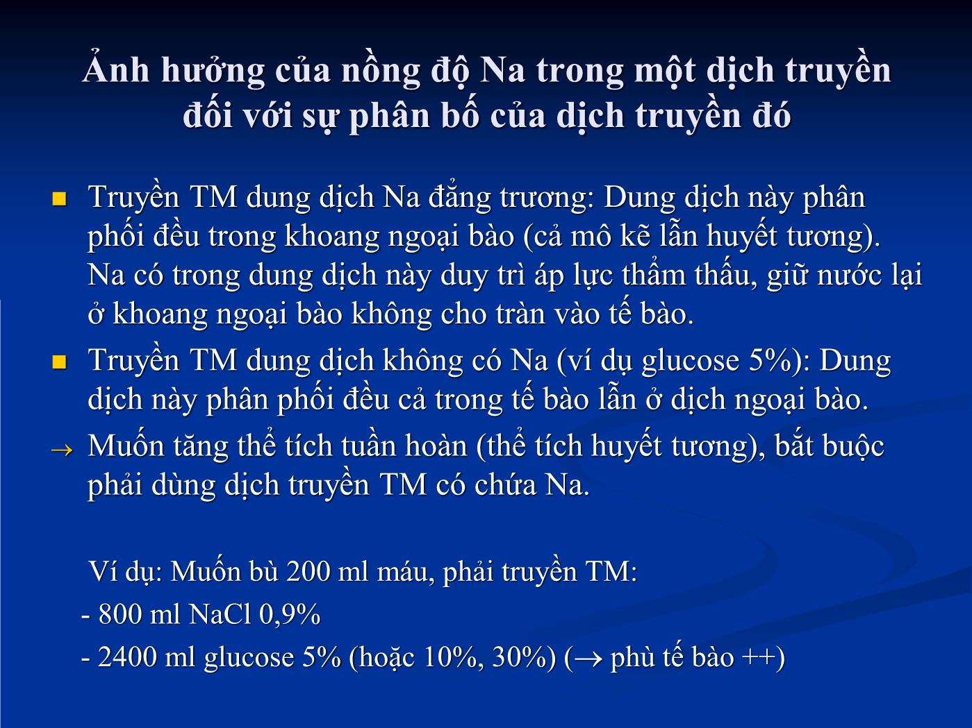 Bài giảng Sử dụng dịch truyền để tăng thể tích tuần hoàn - Hồ Huỳnh Quang Trí trang 8