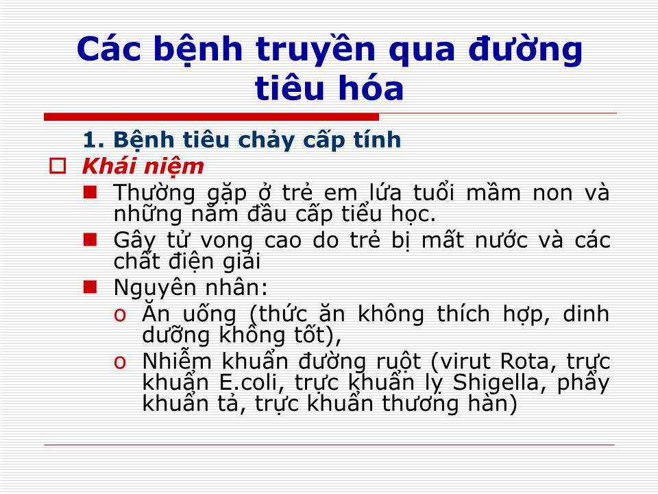 Bài giảng Phòng chống các bệnh dịch trong trường học trang 2