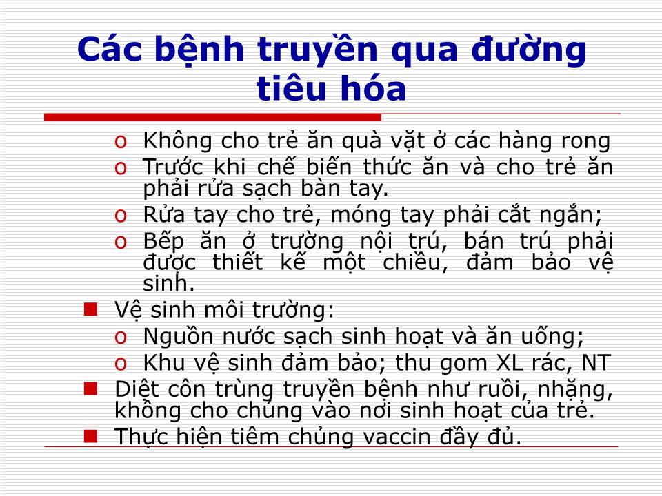 Bài giảng Phòng chống các bệnh dịch trong trường học trang 5